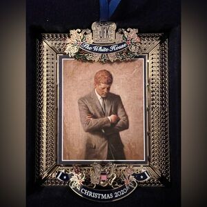 White House Historical Assoc. JFK Christmas 2020 Ornament w/Pamphlet & Box MINT